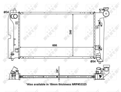 Radiator, engine cooling NRF 56150