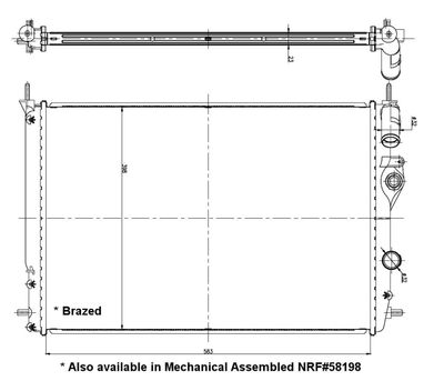 Radiator, engine cooling NRF 56158