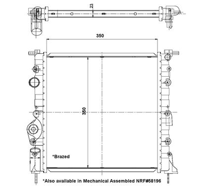 Radiator, engine cooling NRF 56159