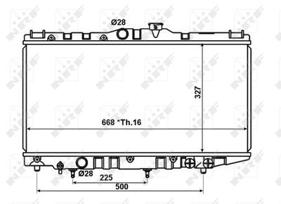 Radiator, engine cooling NRF 566707