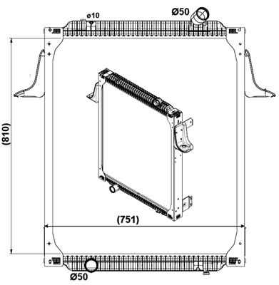 Radiator, engine cooling NRF 569563