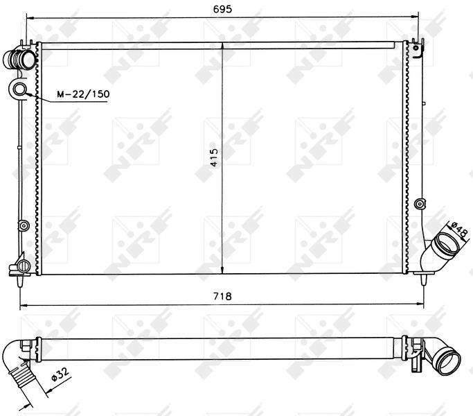 NRF 58022 Radiator, engine cooling