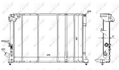 Radiator, engine cooling NRF 58059