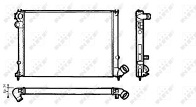 Radiator, engine cooling NRF 58076