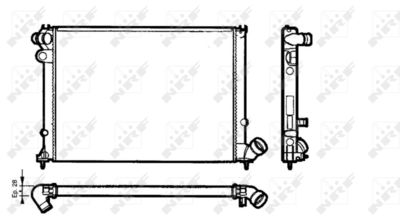 Radiator, engine cooling NRF 58077
