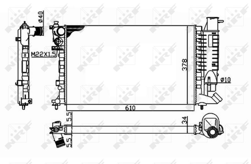 NRF 58092 Radiator, engine cooling