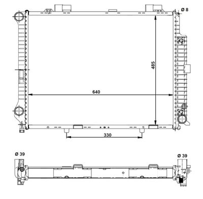 Radiator, engine cooling NRF 58098