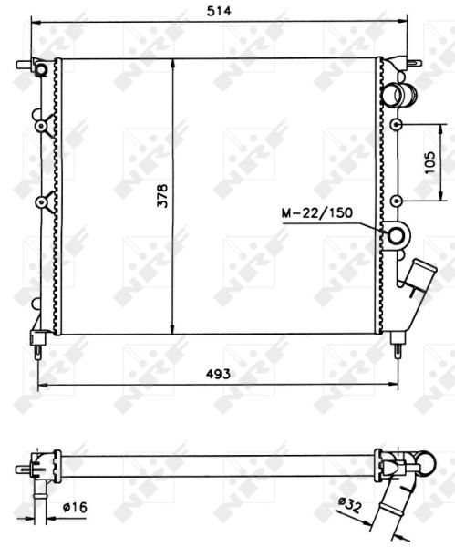 NRF 58105 Radiator, engine cooling