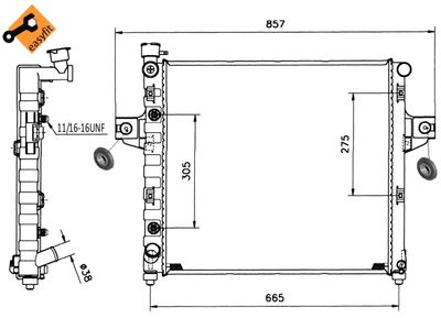 Radiator, engine cooling NRF 58112