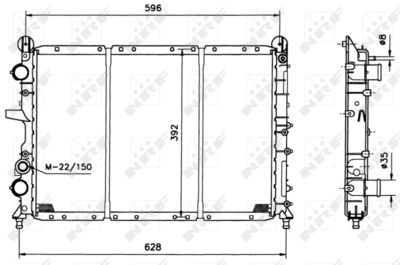 Radiator, engine cooling NRF 58123