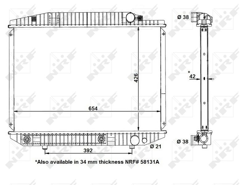 NRF 58131 Radiator, engine cooling