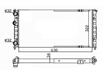 Radiator, engine cooling NRF 58135