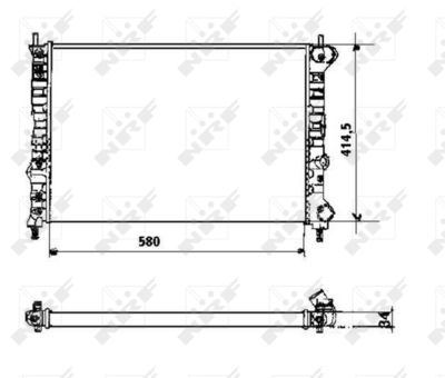 Radiator, engine cooling NRF 58169