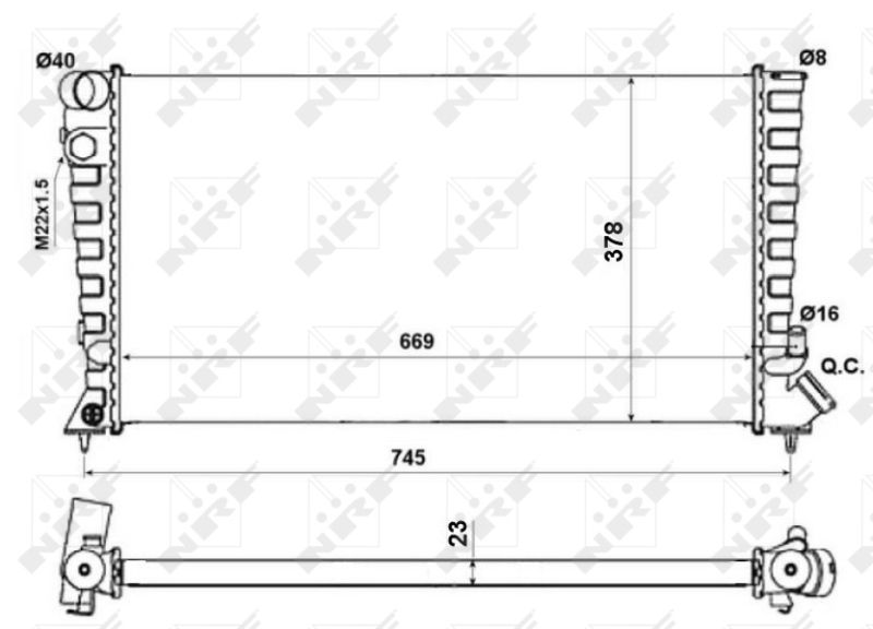 NRF 58189A Radiator, engine cooling