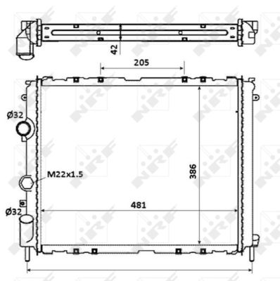 Radiator, engine cooling NRF 58210