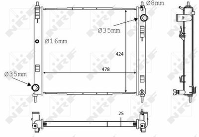 Radiator, engine cooling NRF 58231