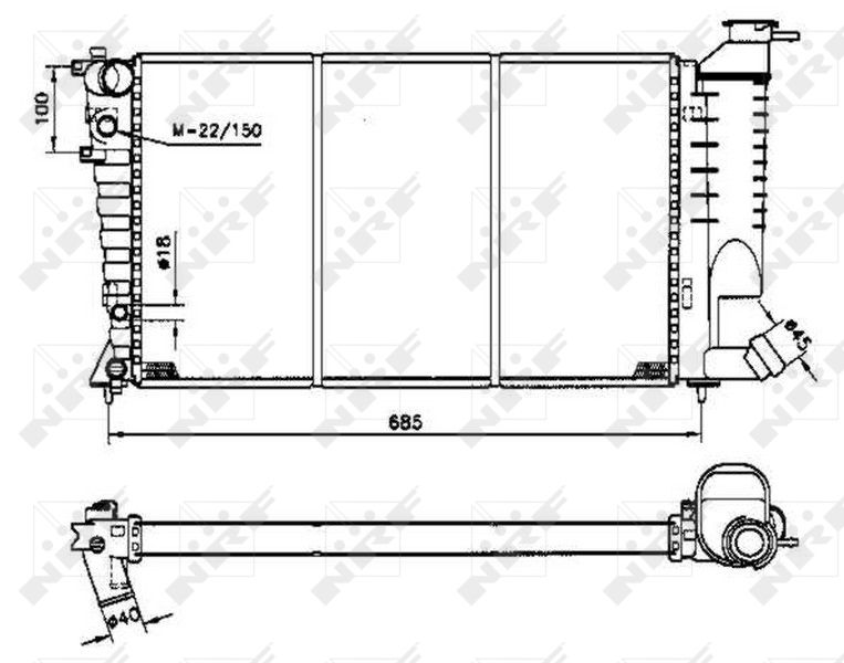 NRF 58233 Radiator, engine cooling