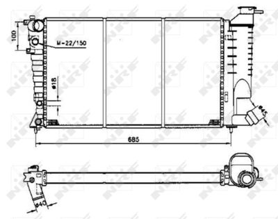 Radiator, engine cooling NRF 58233