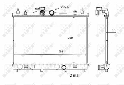 Radiator, engine cooling NRF 58236