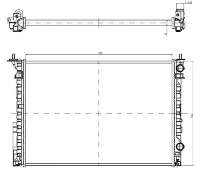 Radiator, engine cooling NRF 58242A