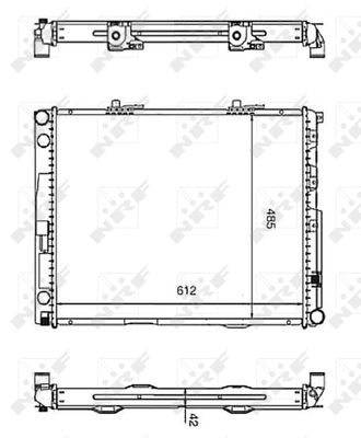 Radiator, engine cooling NRF 58253