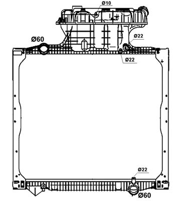 Radiator, engine cooling NRF 58279