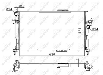 Radiator, engine cooling NRF 58282A