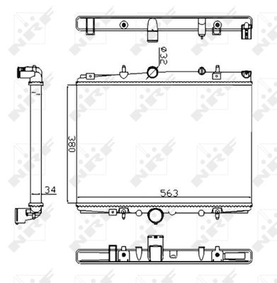 Radiator, engine cooling NRF 58303A
