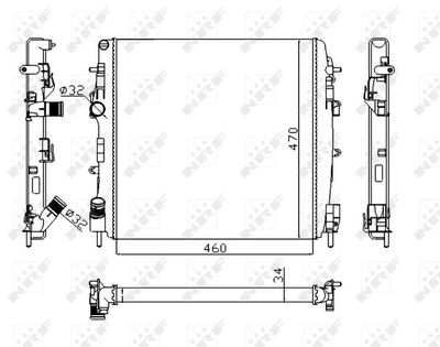 Radiator, engine cooling NRF 58317A