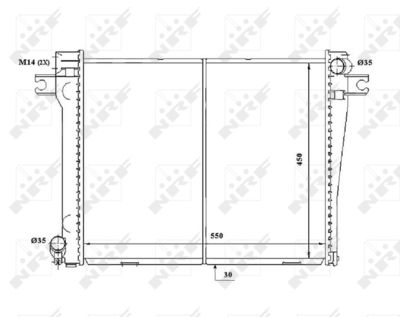 Radiator, engine cooling NRF 58338