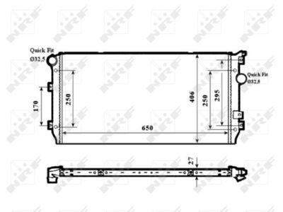 Radiator, engine cooling NRF 58339