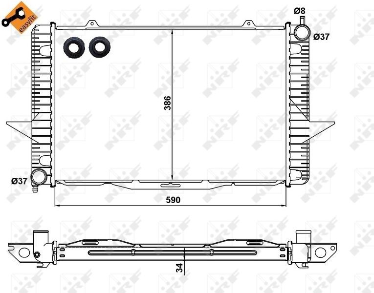 NRF 58342 Radiator, engine cooling