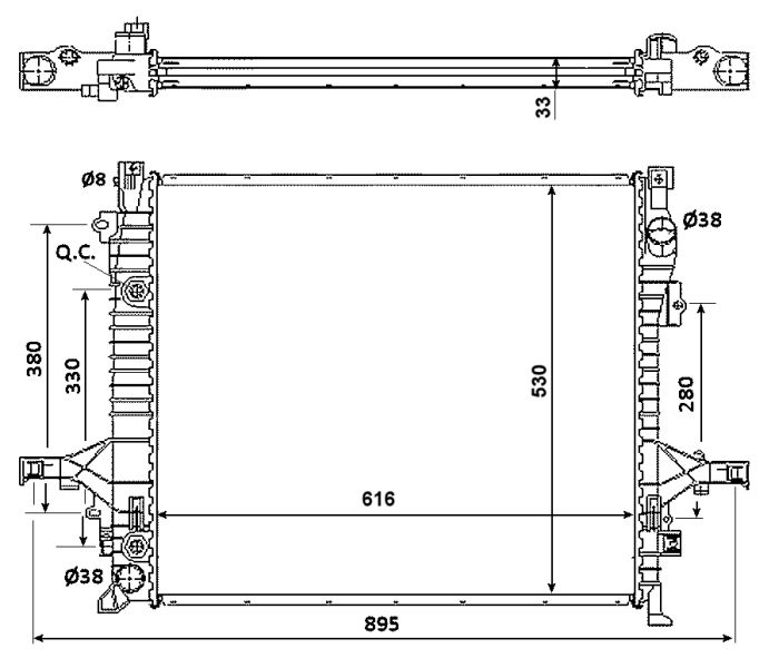 NRF 58356 Radiator, engine cooling