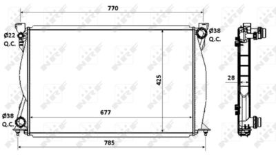 Radiator, engine cooling NRF 58359
