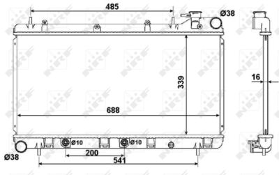Radiator, engine cooling NRF 58372