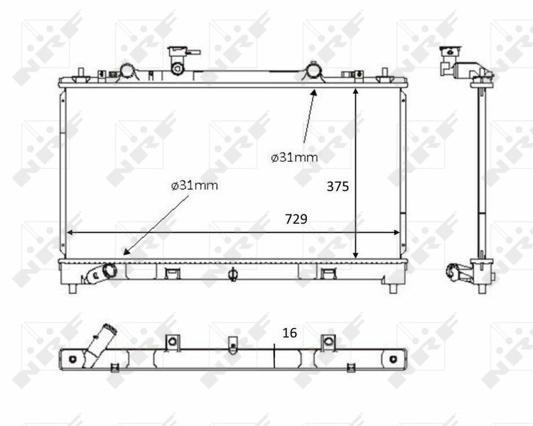NRF 58381 Radiator, engine cooling