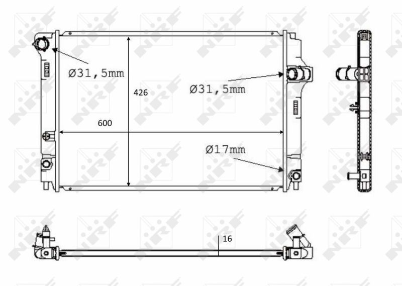 NRF 58382 Radiator, engine cooling