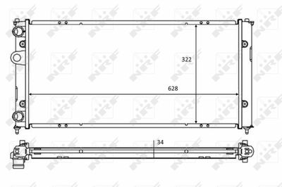 Radiator, engine cooling NRF 58386