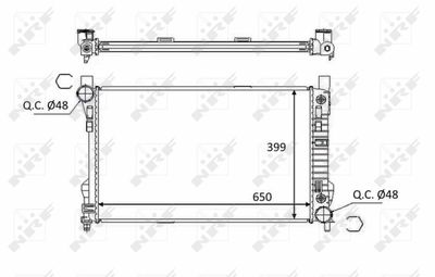 Radiator, engine cooling NRF 58390