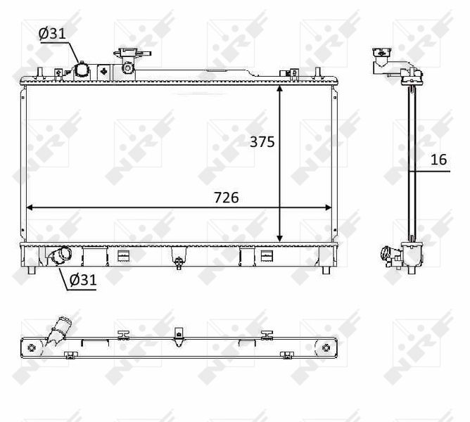 NRF 58393 Radiator, engine cooling