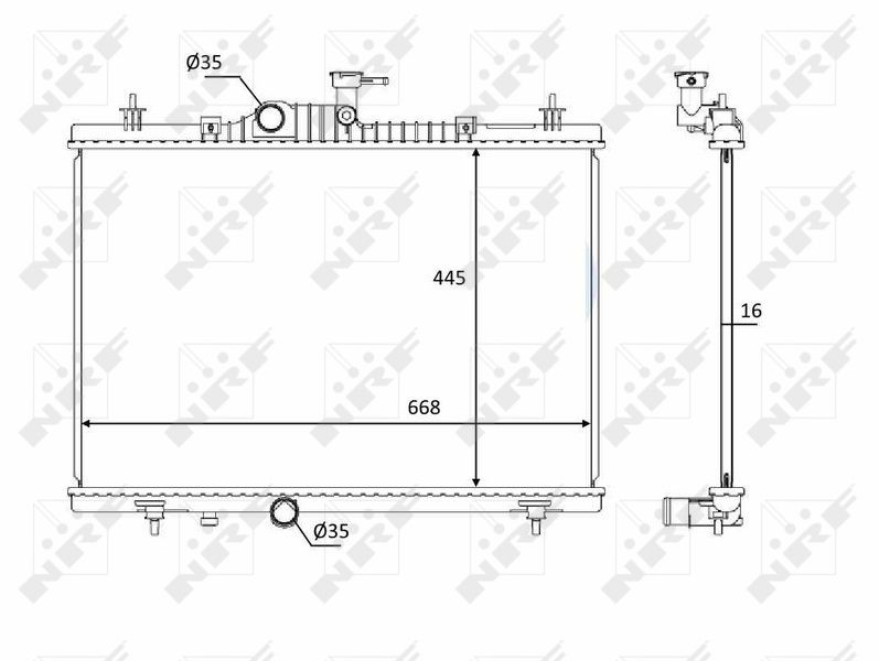NRF 58394 Radiator, engine cooling