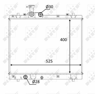 Radiator, engine cooling NRF 58397