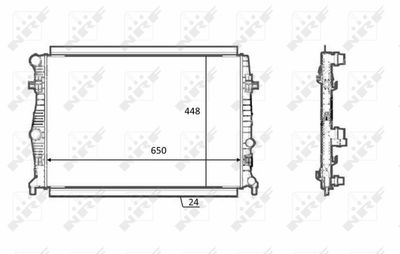Radiator, engine cooling NRF 58398