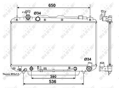 Radiator, engine cooling NRF 58415