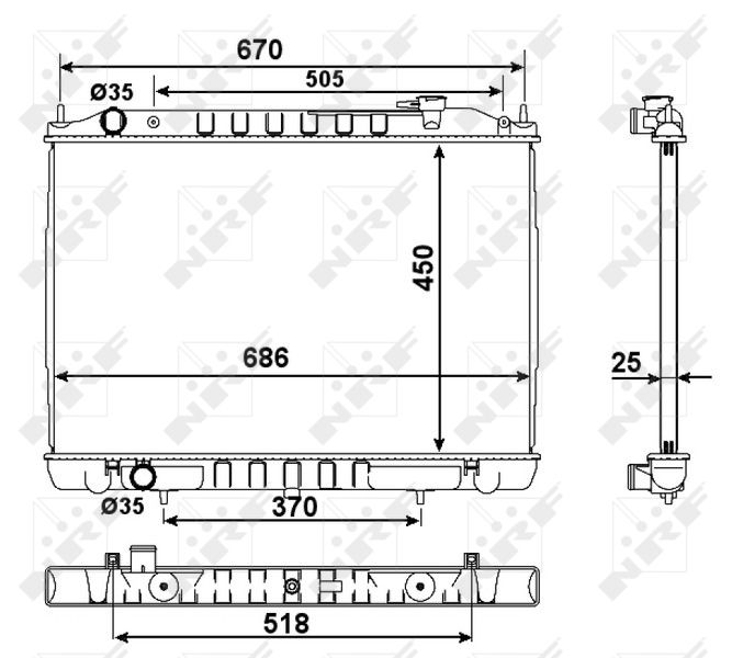 NRF 58418 Radiator, engine cooling
