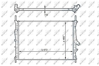 Radiator, engine cooling NRF 58441