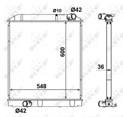 Radiator, engine cooling NRF 58442