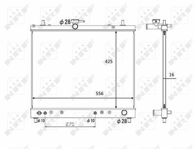 Radiator, engine cooling NRF 58446
