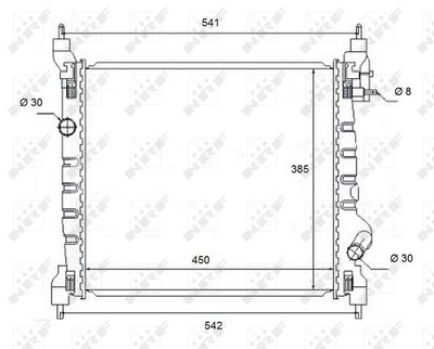 Radiator, engine cooling NRF 58454