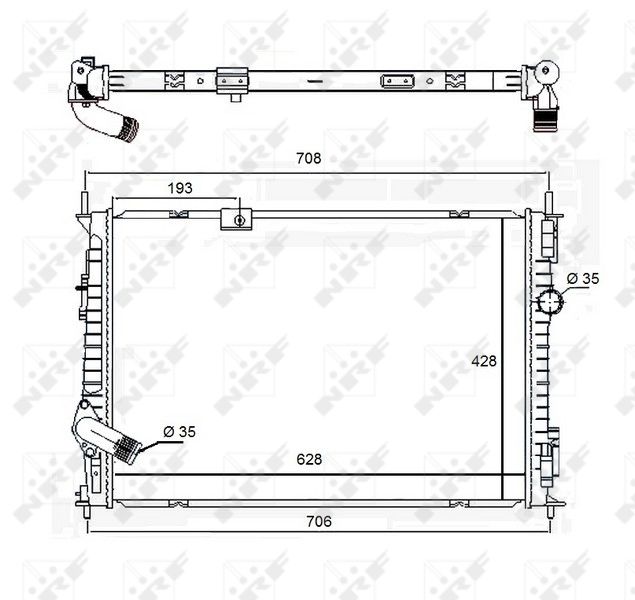NRF 58455A Radiator, engine cooling